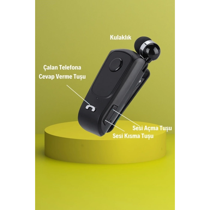 BUFFER® Telefon Bağlantılı Makaralı Kulaklıklı Bluetooth Kulaklık