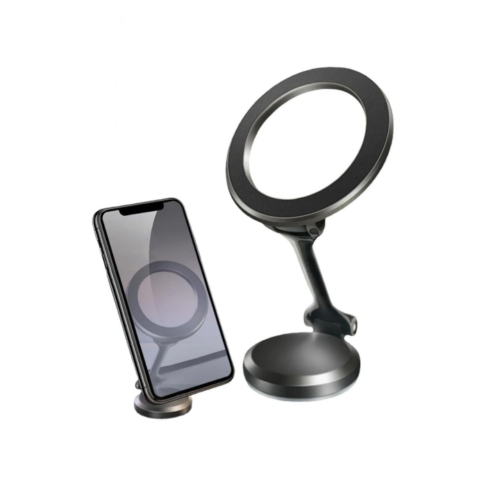BUFFER® Tüm Telefonlarla Uyumlu Manyetik Araç Telefonu Tutacağı Katlanır 360 Derece Dönen Telefon Standı