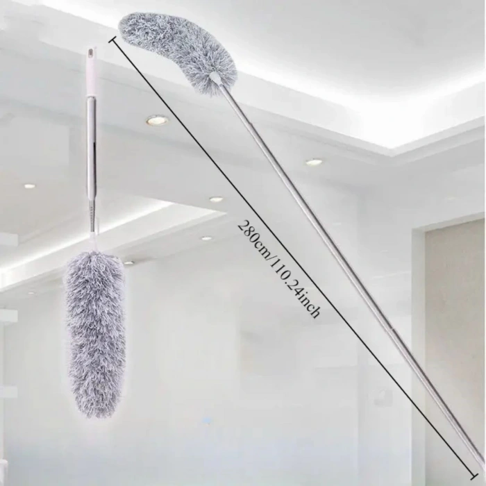 BUFFER®Teleskopik Bükülebilir Köşe Bucak Toz Alma Püskülü Dev Boy 280 cm