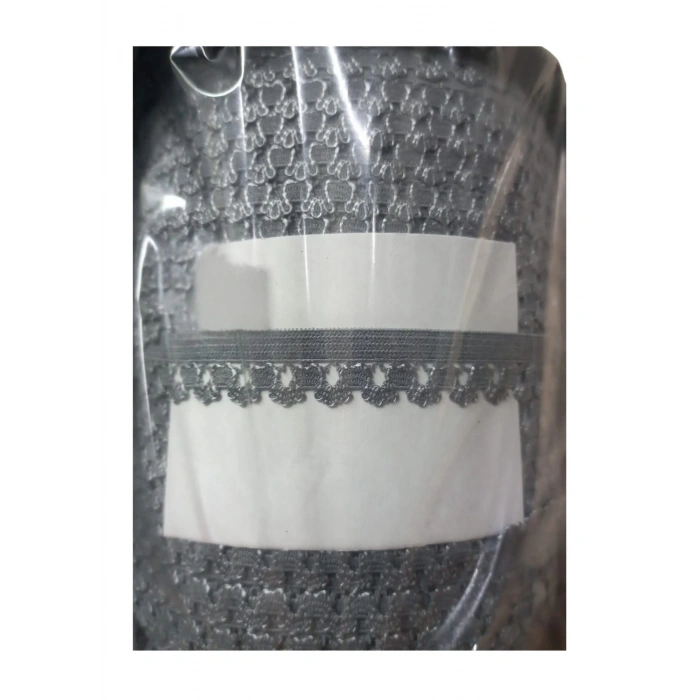 Çamaşır Lastiği Dantelli 1 cm 1 Metre Gri