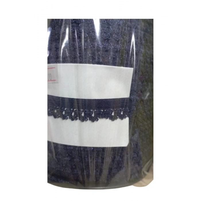 Çamaşır Lastiği Dantelli 1 cm 1 Metre Lacivert