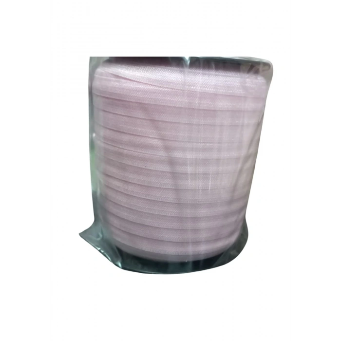 Çamaşır Lastiği Düz 1 cm  75 Metre 1 Top Açık Pembe