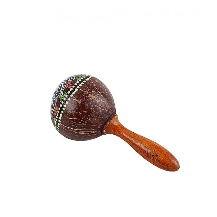 Coconat Marakas - 22 cm Gerçek Hindistan Cevizi Kabuğu Egzotik Ritim Enstrümanı