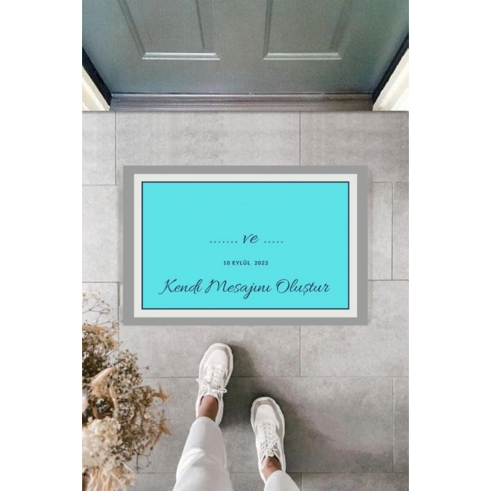 Dijital Baskı Kişiye Özel İç Kapı Dekorasyon Paspas  PS11210