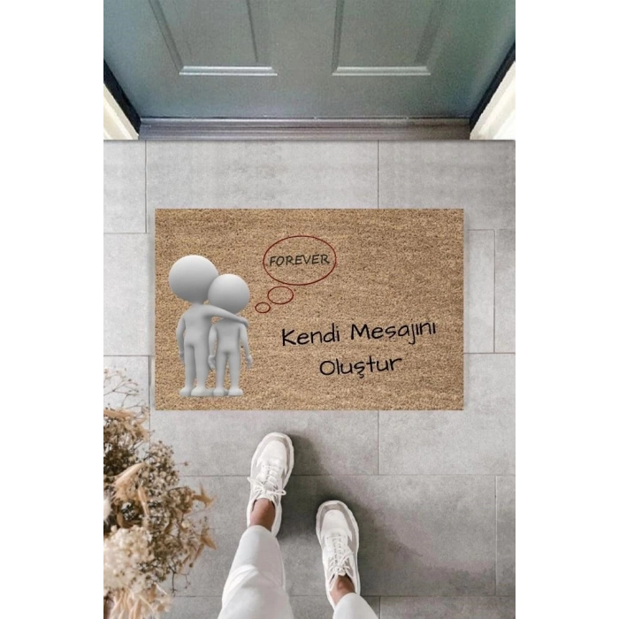 Dijital Baskı Kişiye Özel İç Kapı Dekorasyon Paspas  PS11253