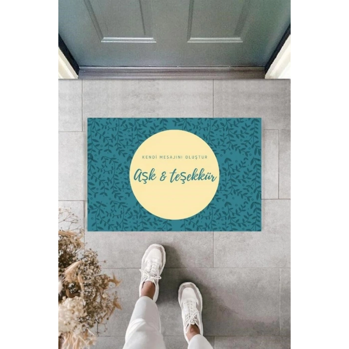 Dijital Baskı Kişiye Özel İç Kapı Dekorasyon Paspas  PS11261