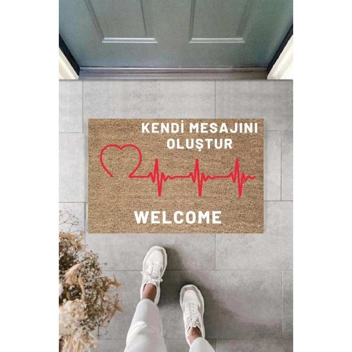 Dijital Baskı Kişiye Özel İç Kapı Dekorasyon Paspas  PS11274