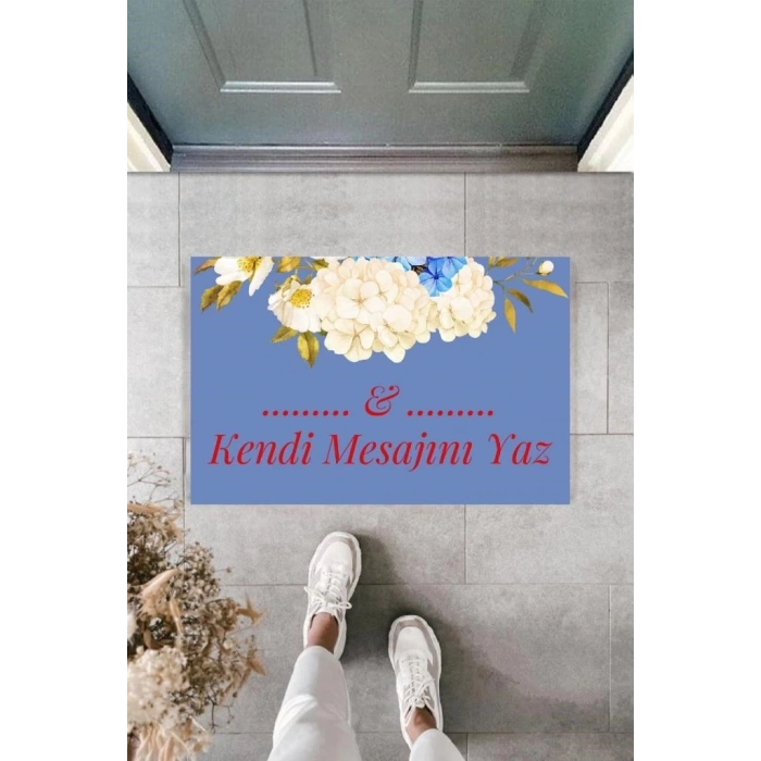 Dijital Baskı Kişiye Özel İç Kapı Dekorasyon Paspas  PS11291