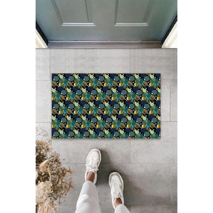 Dijital Baskı Lacivert Dijital Daire Kapı Paspası K-3195