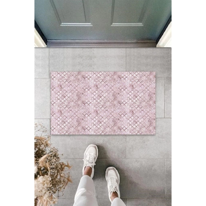 Dijital Baskı Pembe Karışık Paspas K-3085