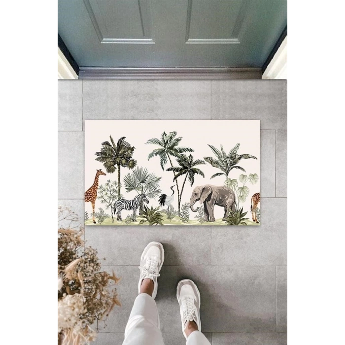 Dijital Baskı Pudra Safari Paspas K-3096