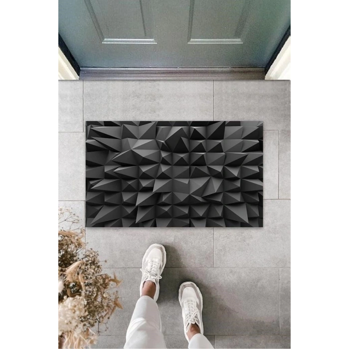 Dijital Baskı Siyah Dijital Paspas K-3138