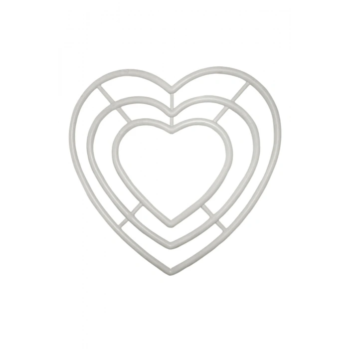 Kalp Makrome Halkası 3lü 20 cm