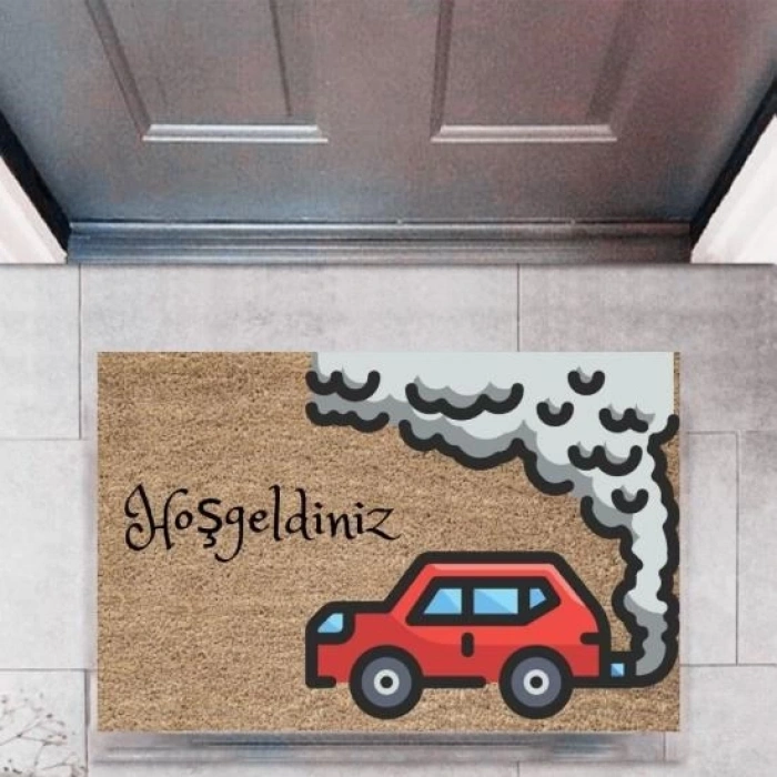 Kapı Önü Paspası Dekoratif Dijital Baskı Arabalar P-2662