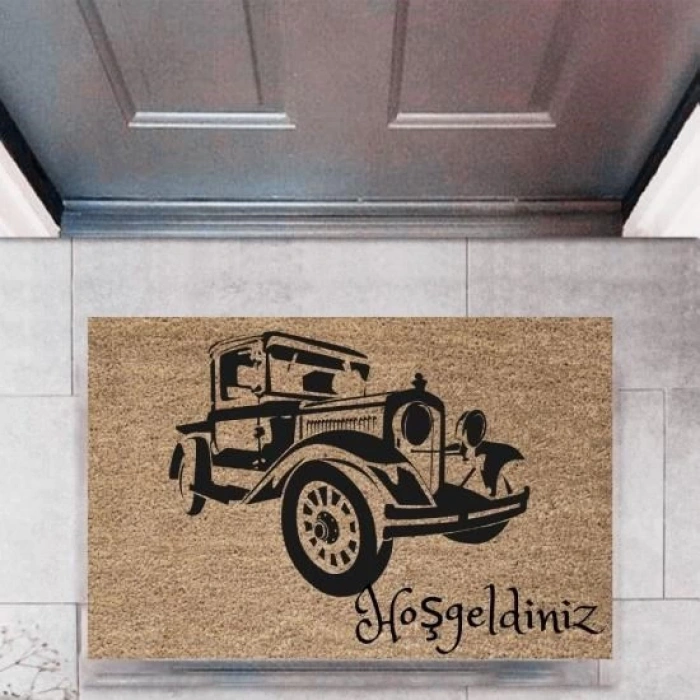 Kapı Önü Paspası Dekoratif Dijital Baskı Arabalar P-2665