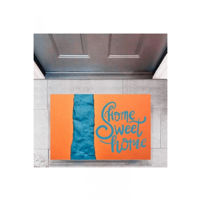 Kapı Önü Paspası Dekoratif Dijital Baskı Home Sweet Home P-2328