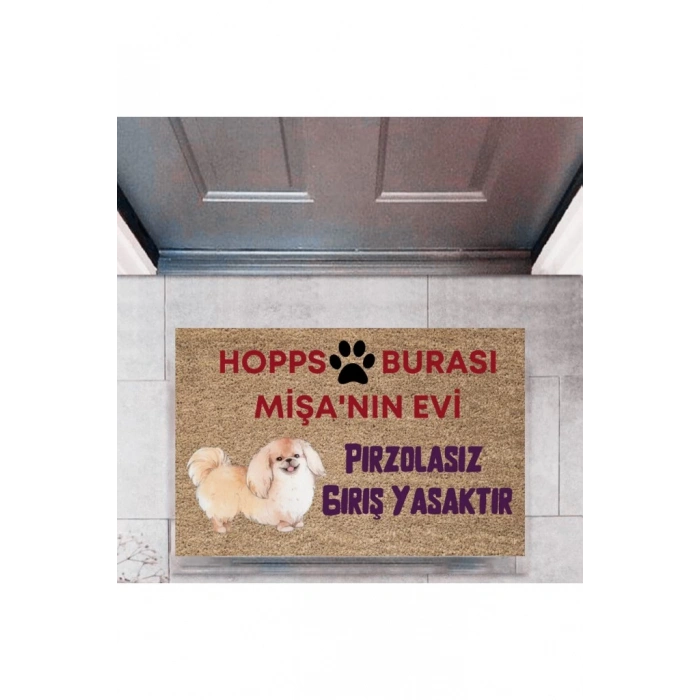 Kapı Önü Paspası Dekoratif Dijital Baskı Hopps  P-2474