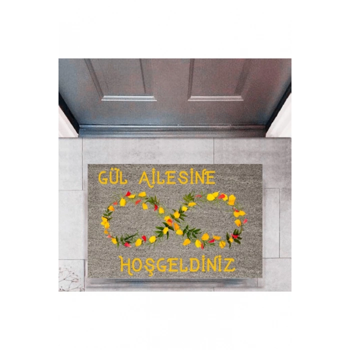 Kapı Önü Paspası Dekoratif Dijital Baskı Kişiye Özel P-2452