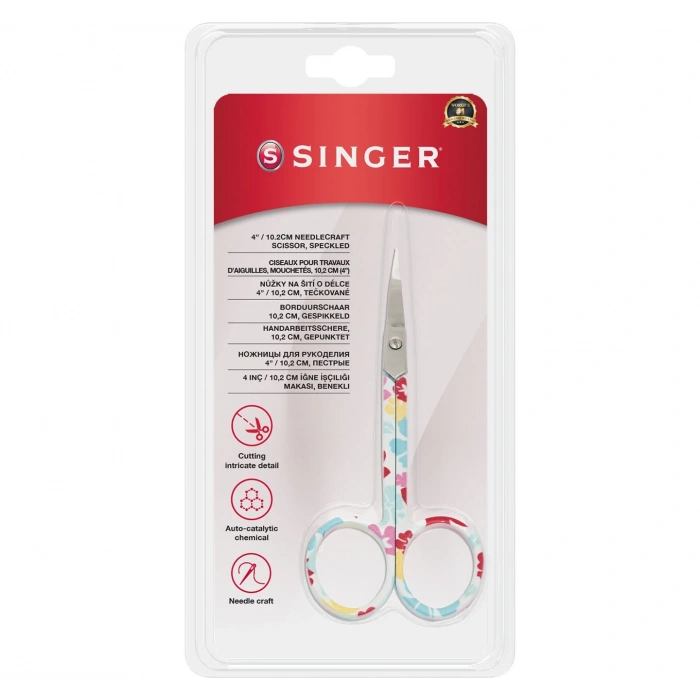 Kıvrık Uçlu Renkli Nakış Makası (4")