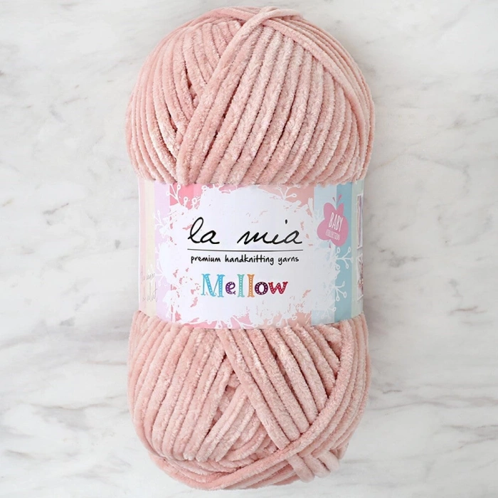 La Mia Mellow Pudra Pembe El Örgü İpi - 924 - 34168