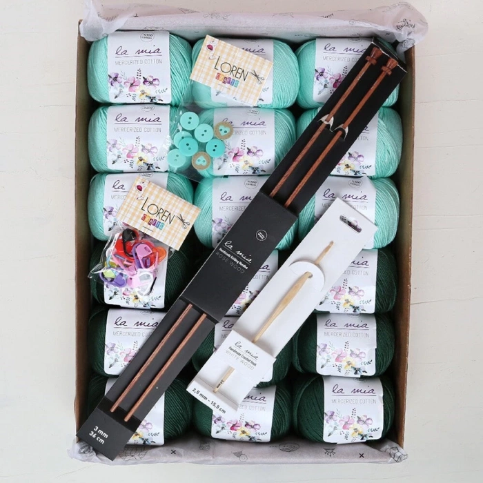 La Mia Mercerized Cotton Zümrüt Seti