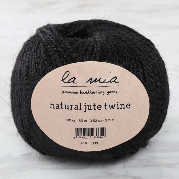 La Mia Natural Jute Twine 100 gr Siyah Jüt İp - L213 - 34104