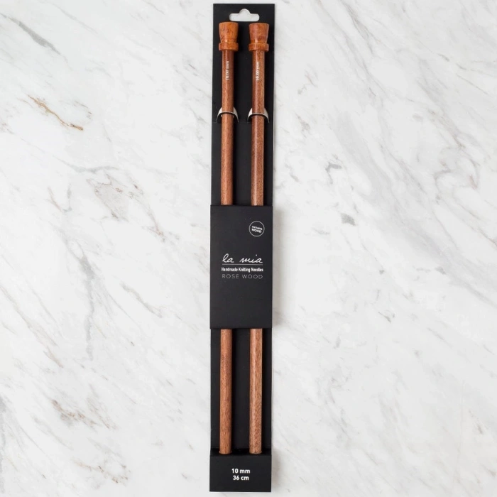 La Mia Rosewood 10 mm 36 cm Ahşap Örgü Şişi