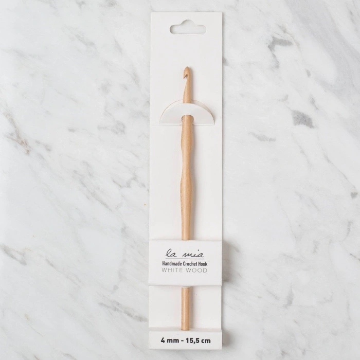 La Mia Whitewood 4 mm 15.5 cm Ahşap Yün Tığ