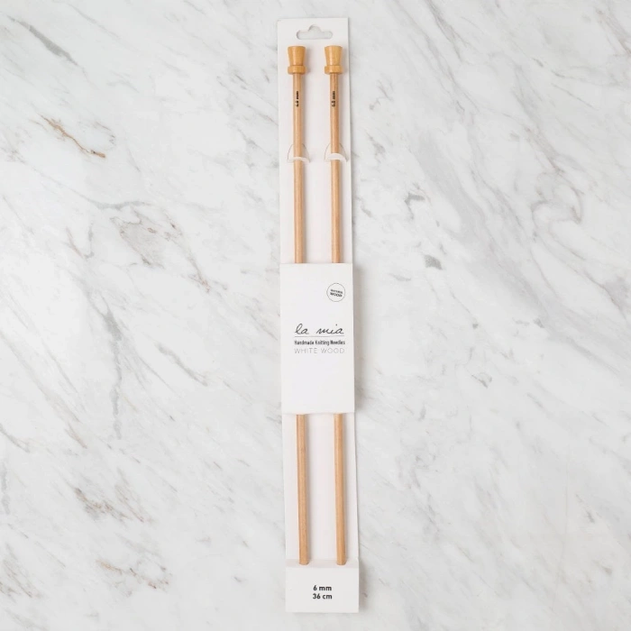 La Mia Whitewood 6 mm 36 cm Ahşap Örgü Şişi