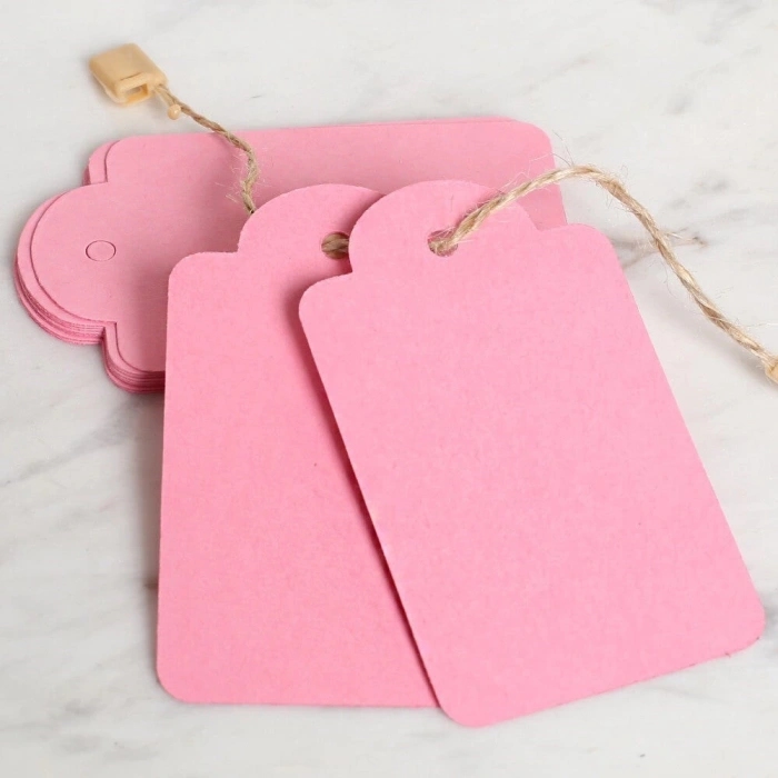 Loren 10lu Pembe Etiket ve Klipsli Etiket İpi