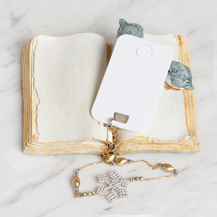 Loren 25li Beyaz Takı Bileklik Kartı