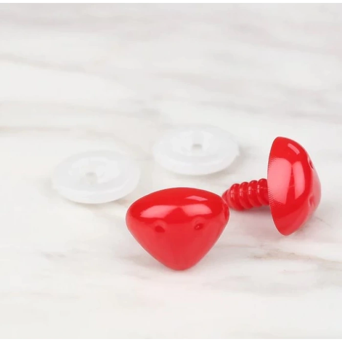 Loren Crafts 15 Mm Kırmızı 10 Adet Amigurumi Burun