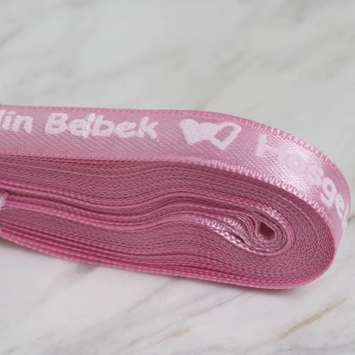 Loren Crafts 1cm 10 mt Pembe Saten Hoşgeldin Bebek Kurdele