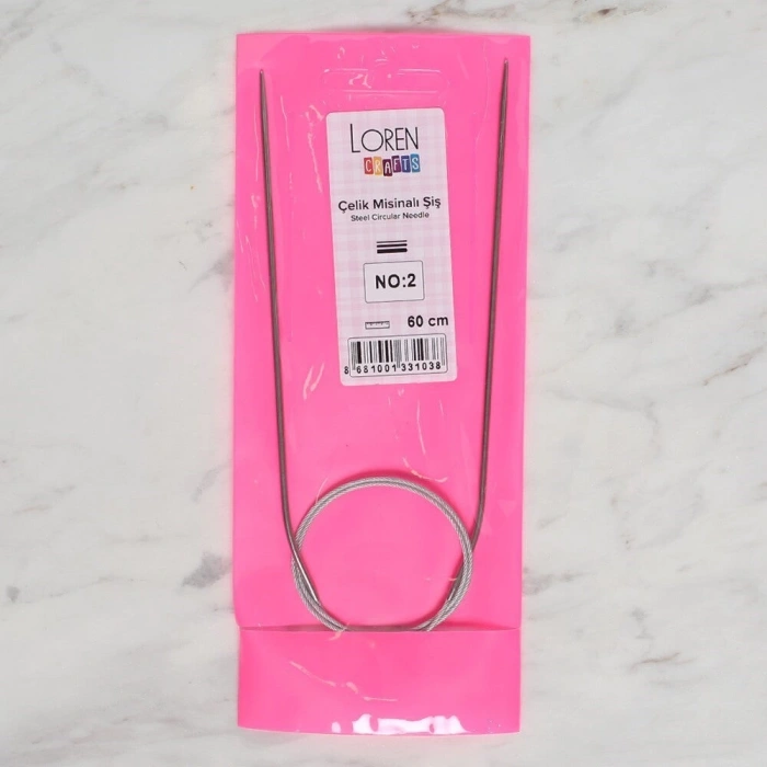 LOREN CRAFTS 2 MM ÇELİK MİSİNALI ŞİŞ 60 CM