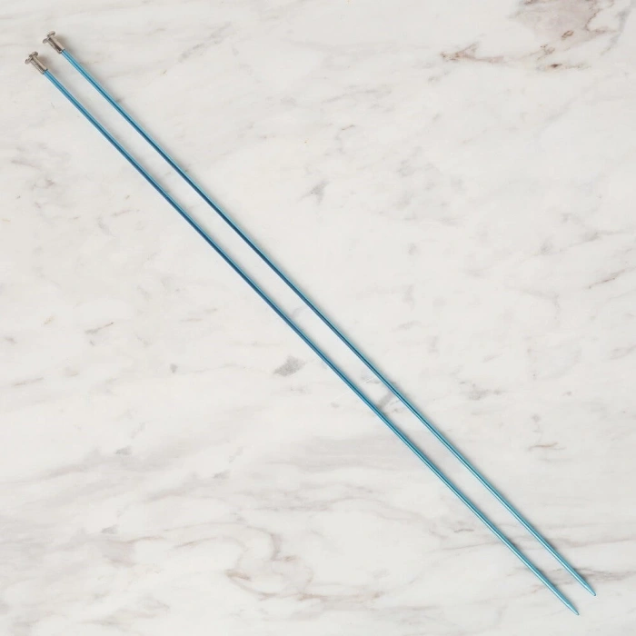 Loren Crafts 2,5 mm 35 cm Mavi Metal Örgü Şişi - L