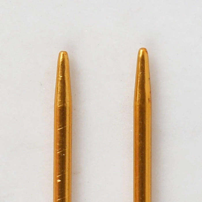 Loren Crafts 2,5 mm 35 cm Sarı Metal Örgü Şişi - L