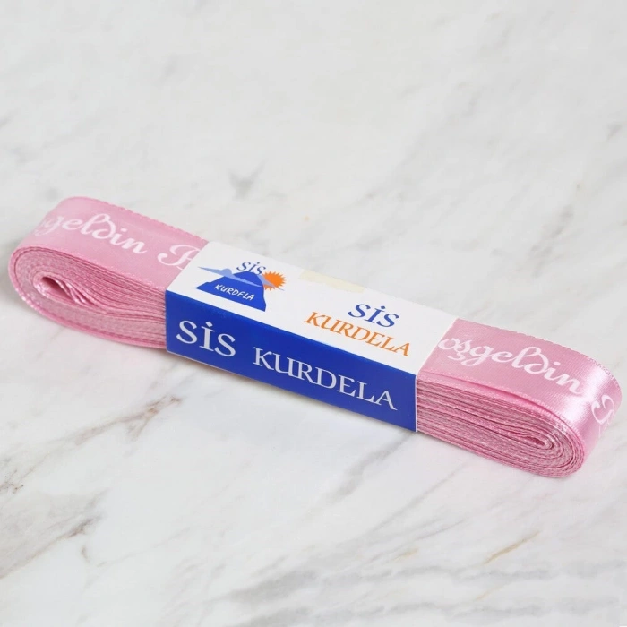 Loren Crafts 2cm 10 mt Pembe Saten Hoşgeldin Bebek Kuldele