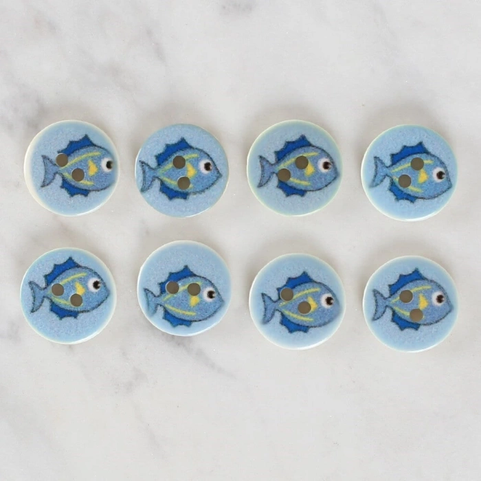 Loren Crafts 8li Balık Düğme - 1160