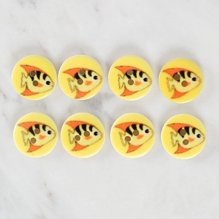 Loren Crafts 8li Balık Düğme - 1165