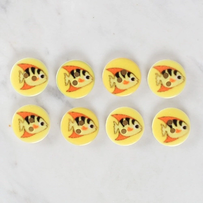 Loren Crafts 8li Balık Düğme - 1183