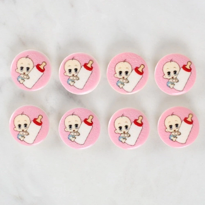 Loren Crafts 8li Biberonlu Bebek Düğme - 1028