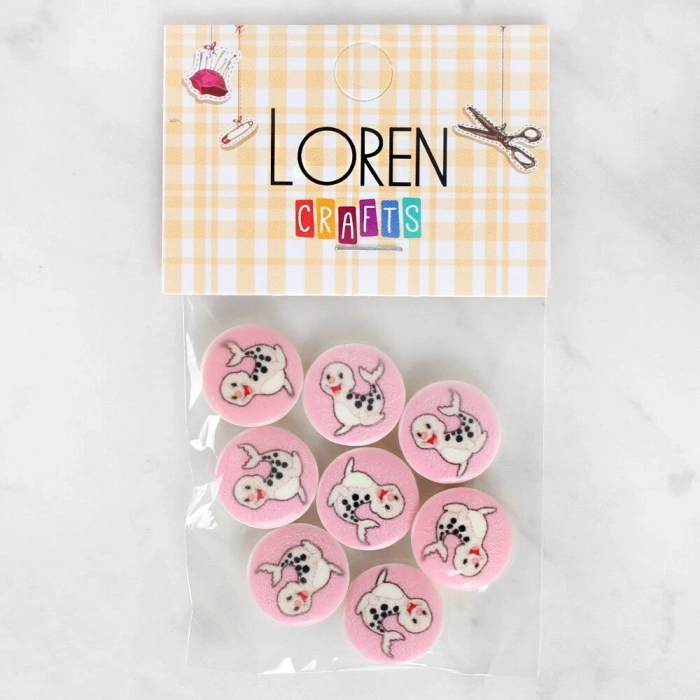 Loren Crafts 8li Fok Düğme - 1037