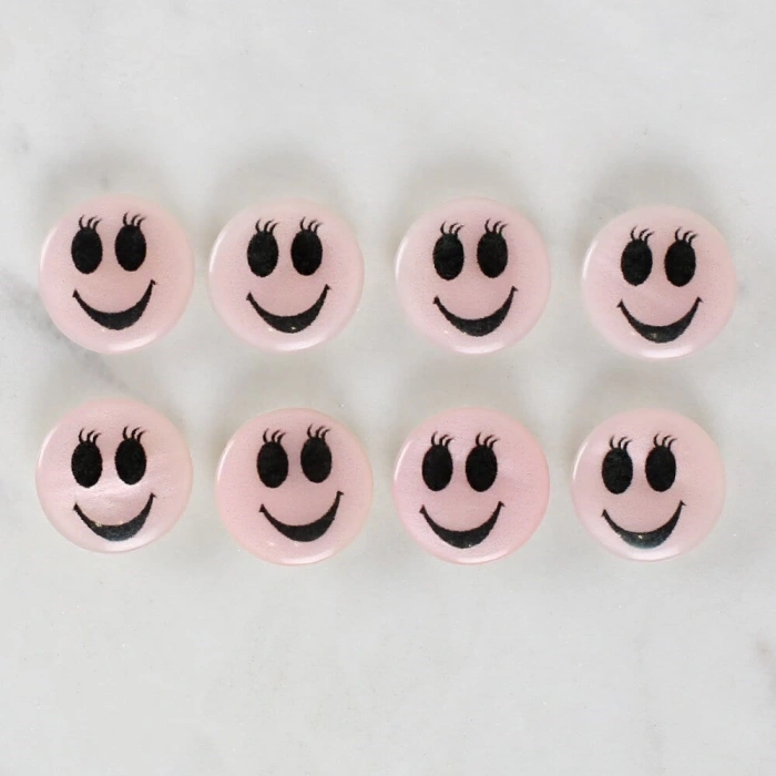 Loren Crafts 8li Gülen Yüz Düğme - 1015