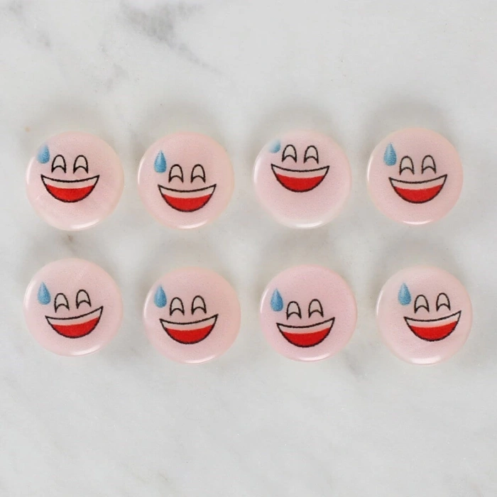 Loren Crafts 8li Gülen Yüz Düğme - 1017