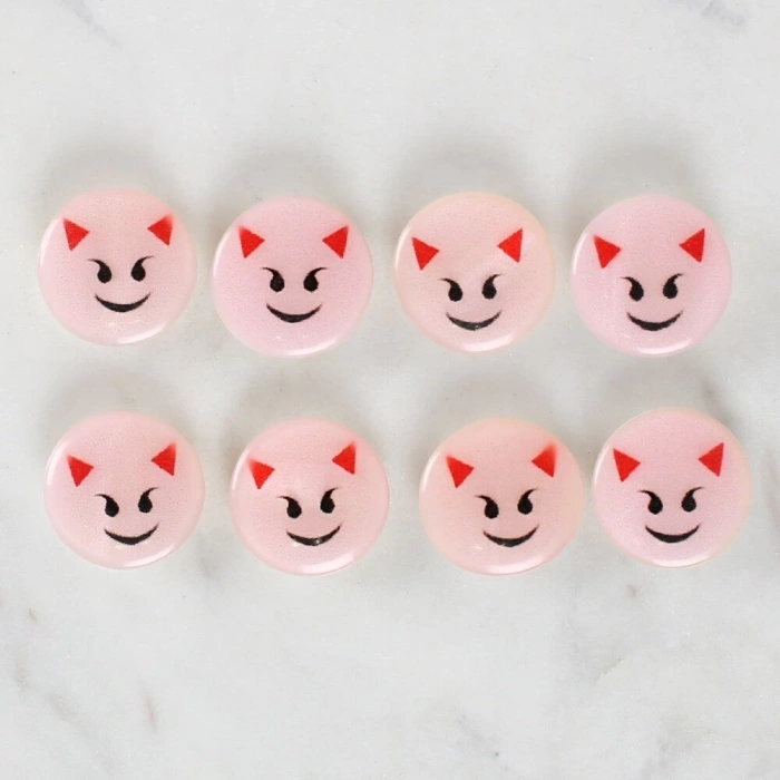 Loren Crafts 8li Gülen Yüz Düğme - 1023