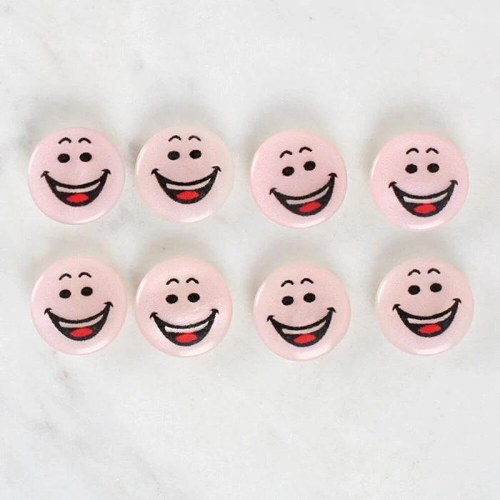 Loren Crafts 8li Gülen Yüz Düğme - 1025