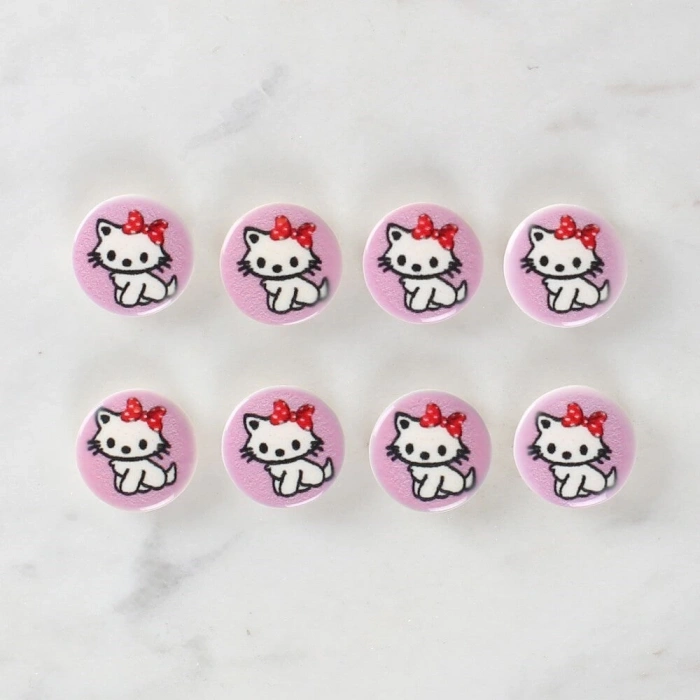 Loren Crafts 8li Kedi Düğme - 1064