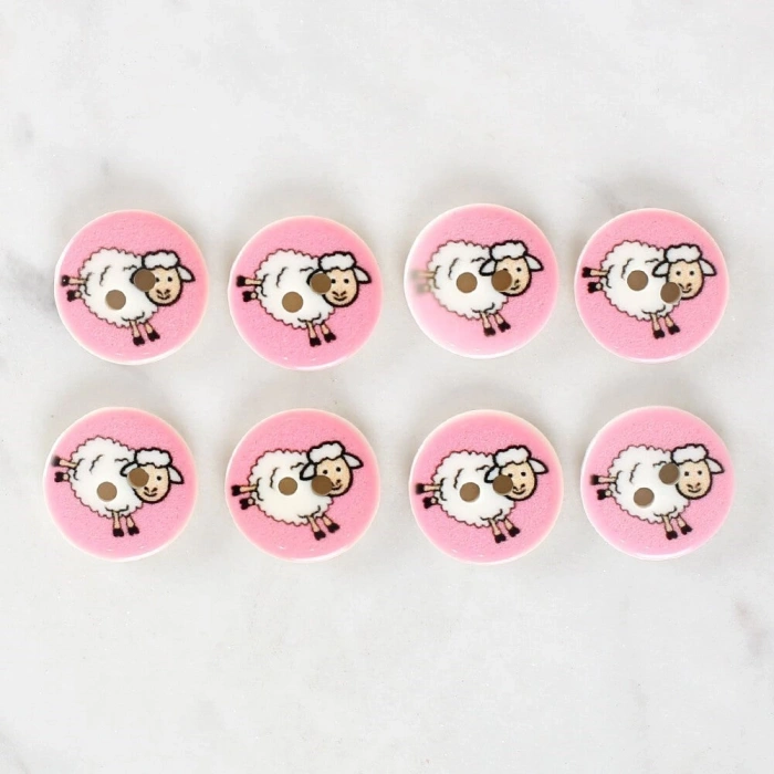 Loren Crafts 8li Koyun Düğme - 1033