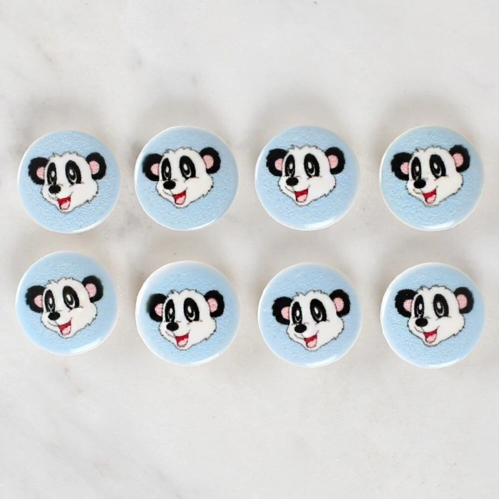Loren Crafts 8li Panda Düğme - 1059