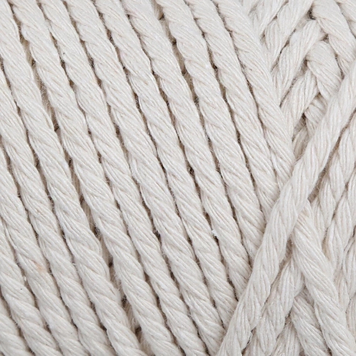 Loren Decor Slim 3 Büküm Makrome İpi Krem - L002